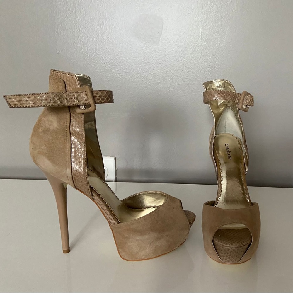 Beige Colored Tall Heels